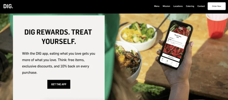 Dig Inn website