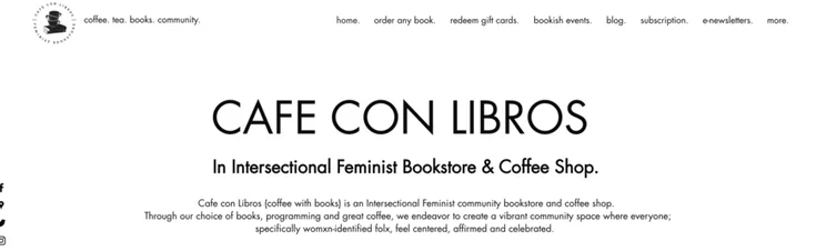 Cafe Con Libros website