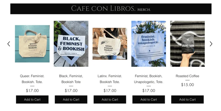 Cafe Con Libros website