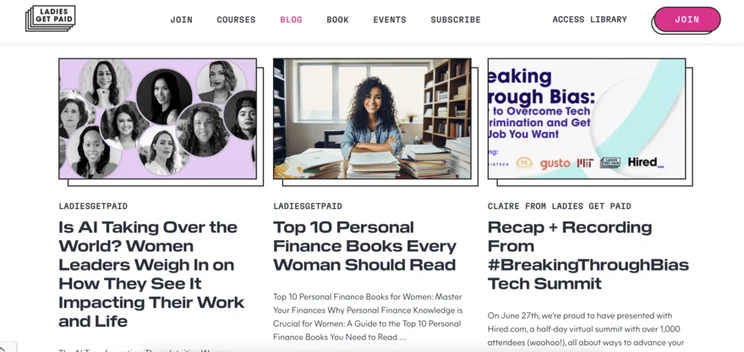 Ladies Get Paid website