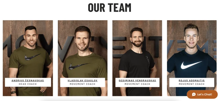 Movement LAB website