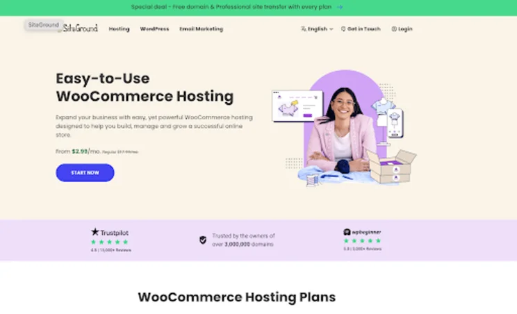 SiteGround WooCommerce hosting