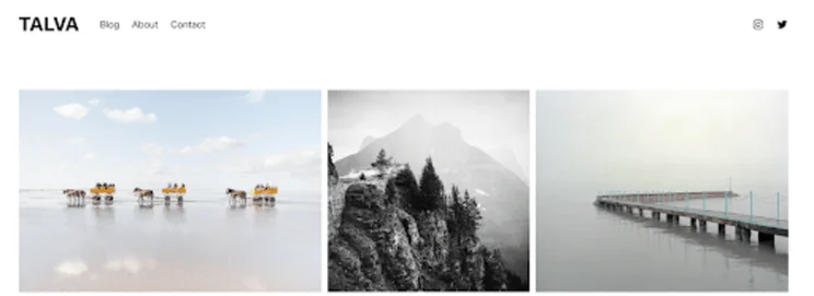 Talva Squarespace template