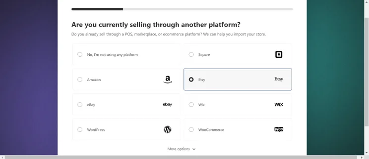 Screenshot of Shopify's importing products page.