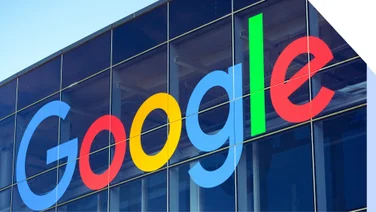 Google logo on a building