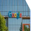 Google logo on a glass building