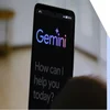 Mobile device showing Google Gemini logo and intro