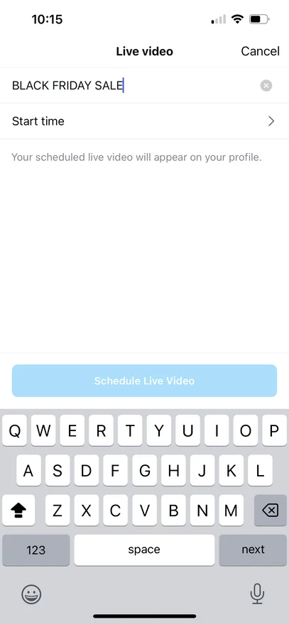 Black friday livestream scheduled