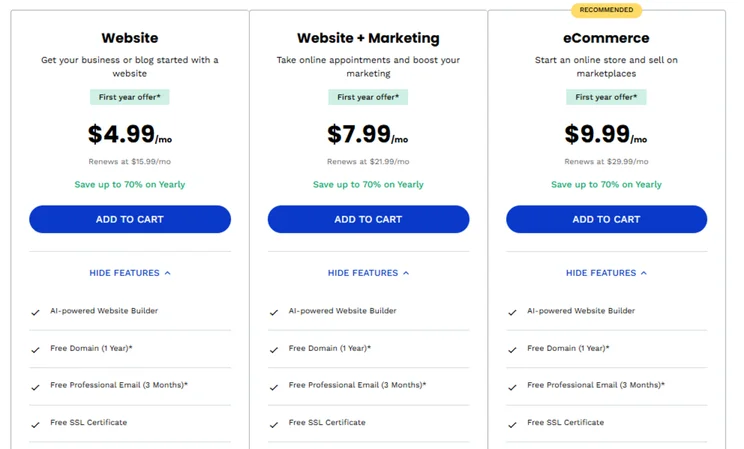 three web.com plans