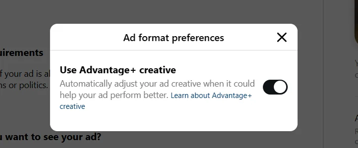 ad format preferences