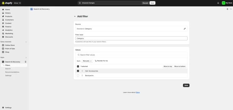 Screenshot of changing order values from Shopify's dashboard
