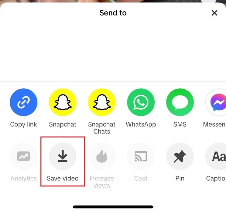 save a video on TikTok app