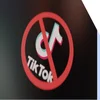 TikTok logo with a ban symbol on top