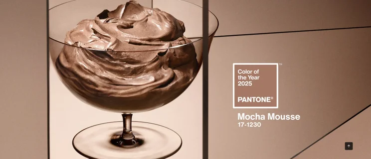 brown mousse in a cocktail glass