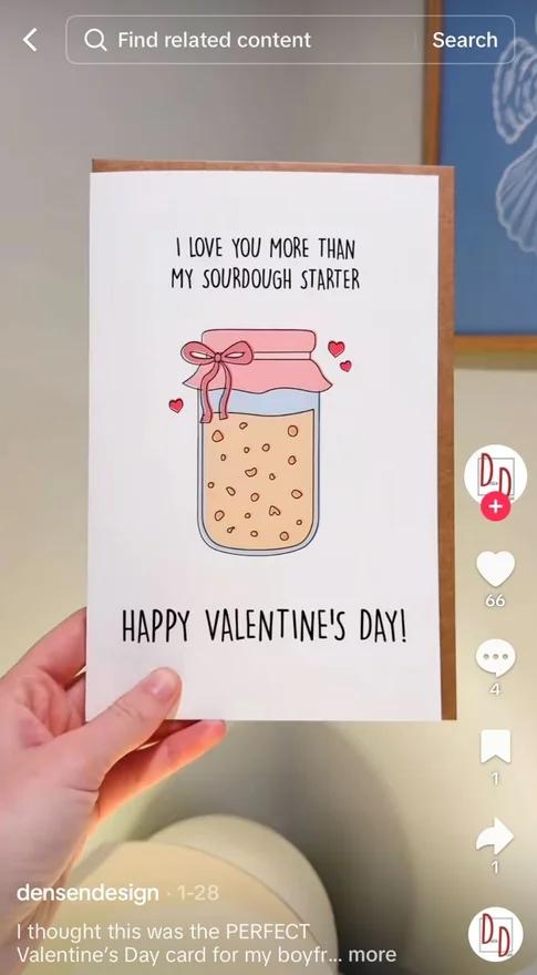 small business promoting Valentine's Day products on TikTok
