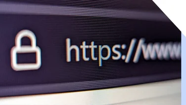 Internet browser address bar showing the start of a URL and a padlock icon