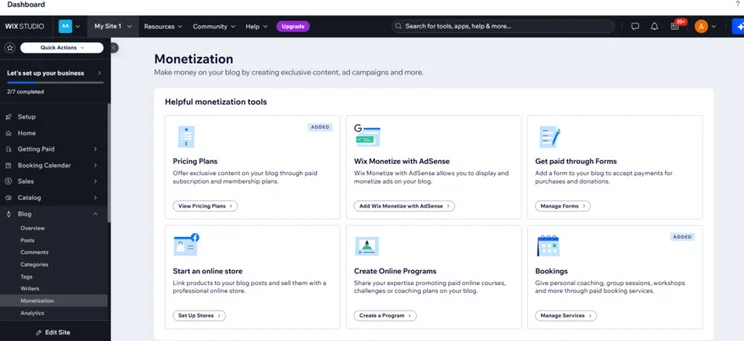 6 tools to monetize wix blog
