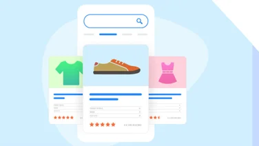 Graphic showing vague product listings in Google search