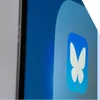 Bluesky logo on a device