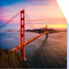 San Francisco golden gate bridge captured during a sunset