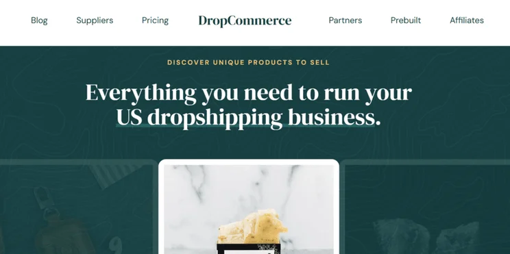 DropCommerce homepage