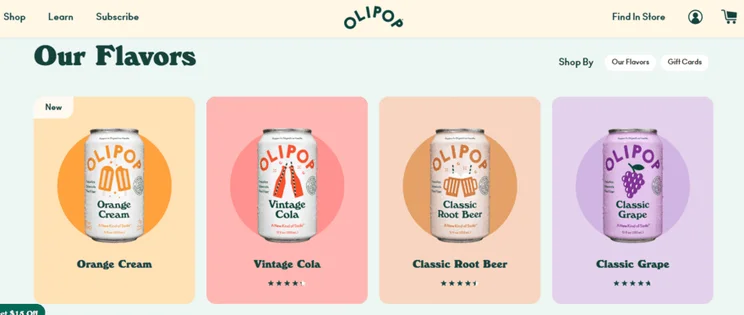 Olipop prebiotic soda flavors