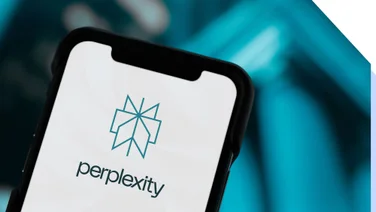 phone screen showing perplexity logo