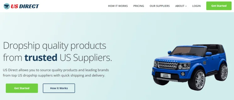 US Direct homepage