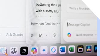 Close up of text boxes for different AI powered chat bots