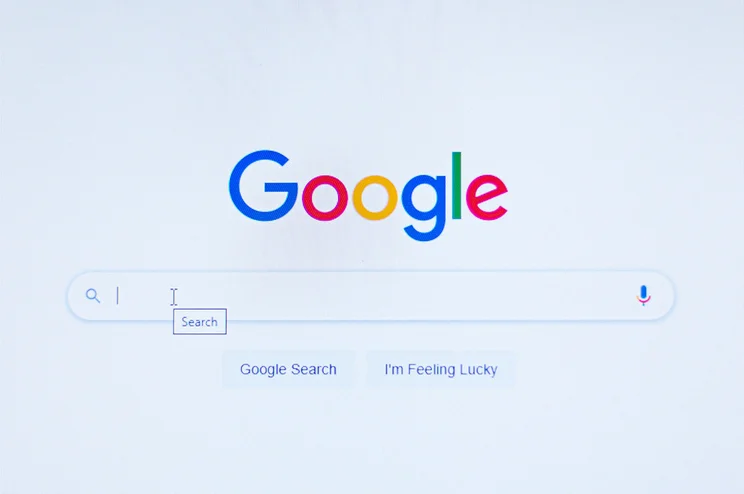 Google search bar homepage