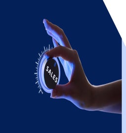 woman's hand cracking up a dial that says 