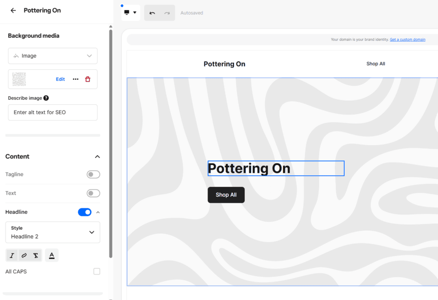 Square editor Square website editor