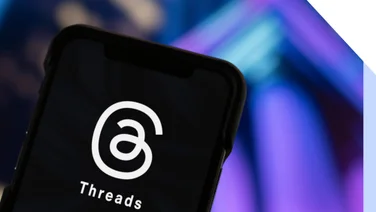 Mobile showing Threads logo