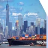 Container ship in New York City