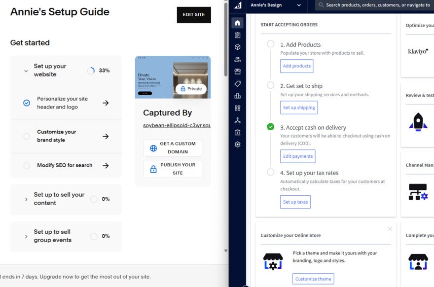 BigCommerce vs Squarespace Setup Checklist