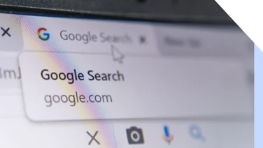 Mouse hovering over Google search tab in a browser