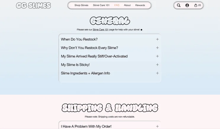OG Slimes FAQ page