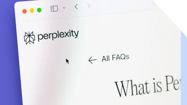 Perplexity page in apple Safari browser
