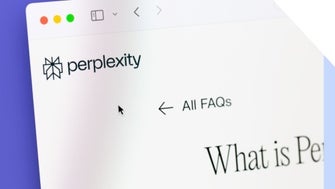 Perplexity page in apple Safari browser