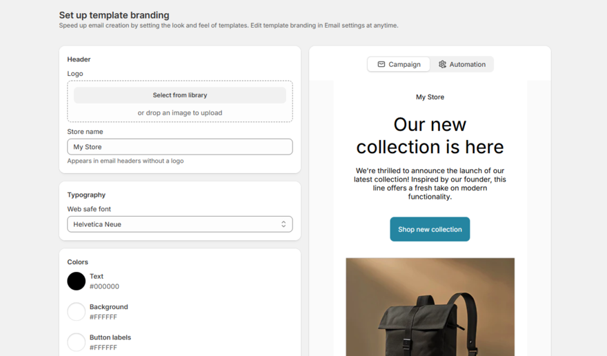 Shopify Email Shopify Email template