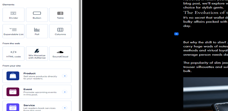 Wix Monetization Elements