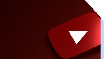 A red YouTube play button with a white triangle on a dark red background.