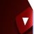 A red YouTube play button with a white triangle on a dark red background.