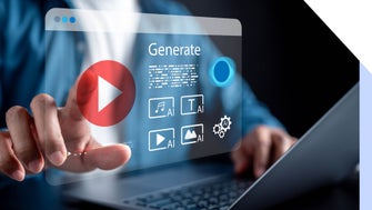 A person taps a holographic interface featuring a 