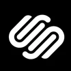 squarespace logo on black background