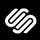 squarespace logo on black background