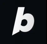 Black background with a white lower case "b"