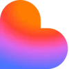 Lovable logo showing a colourful heart on its side
