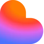Lovable logo showing a colourful heart on its side