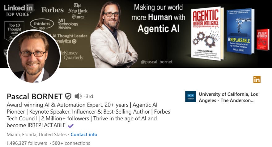 Pascal Bornet LinkedIn header